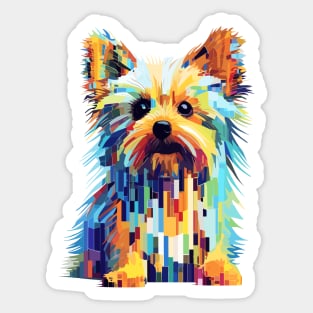 Yorkshire Terrier Dog Pet World Animal Lover Furry Friend Abstract Sticker